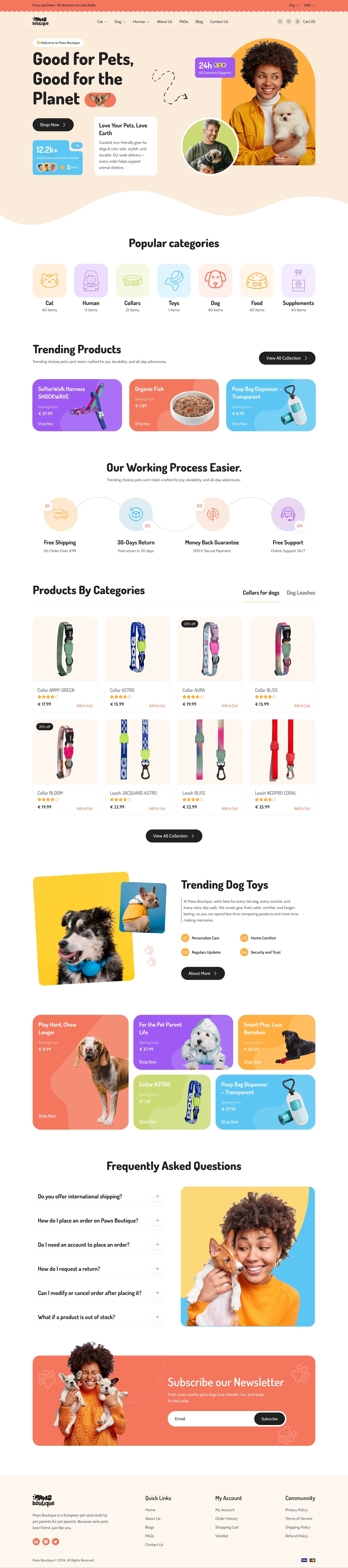 宠物用品独立站案例